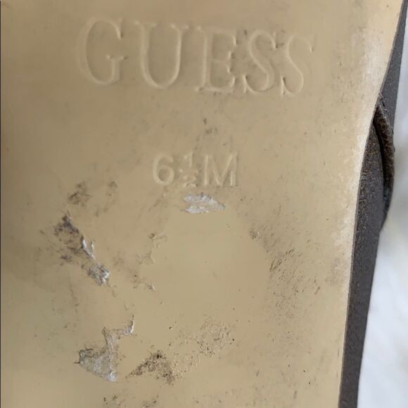 Guess Wallegrate  Brown Buckle Booties Sz 6.5 - Picture 7 of 7